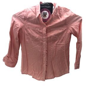 Chicos Button Shirt Women’s sz 1 Peachy Pink Color